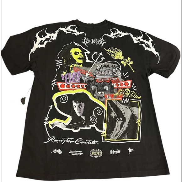 Civil Regime Other - Stylish Black Graphic Tee for Men Beetle Juice Colab NWT Size Medium